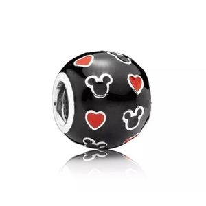 Disney Mickey Mouse And Hearts Charm For Pandora